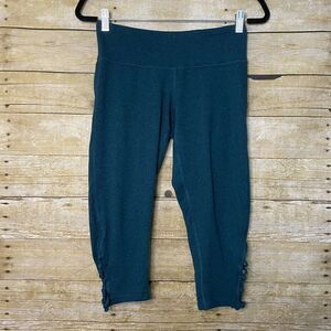 C9 by Champion Teal Marled Cropped Leggings - Size Medium - Lace Up Caged Leg